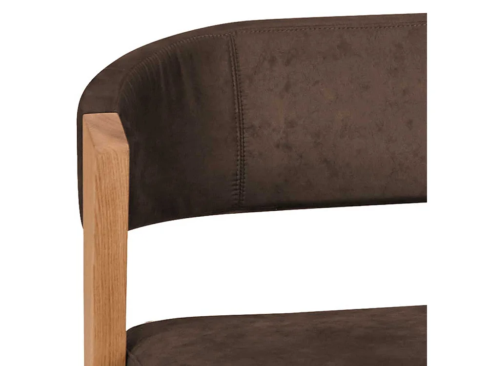 Esstischbank in Braun und Wildeichefarben Microfaser Bezug