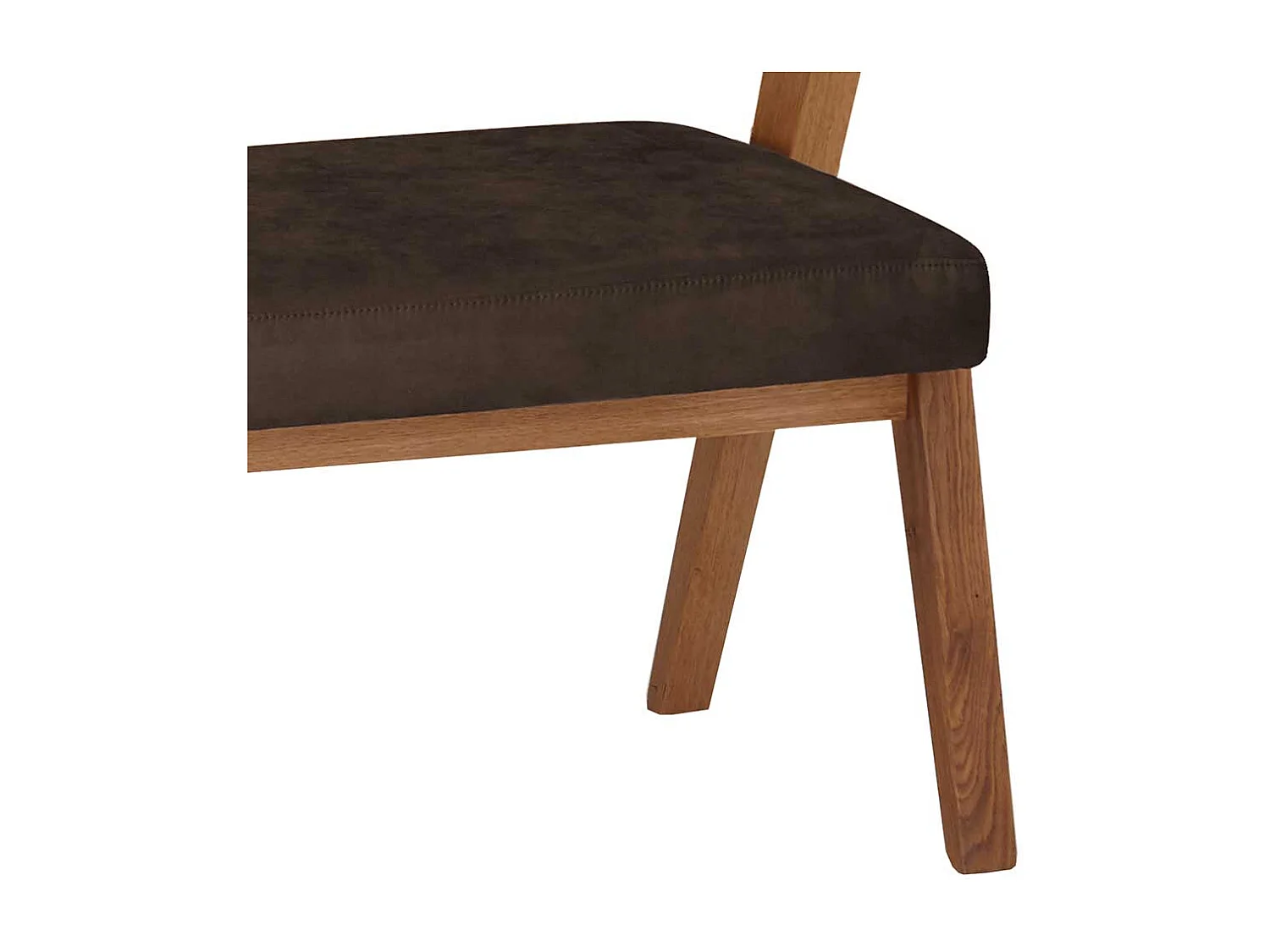 Esstischbank in Braun und Wildeichefarben Microfaser Bezug