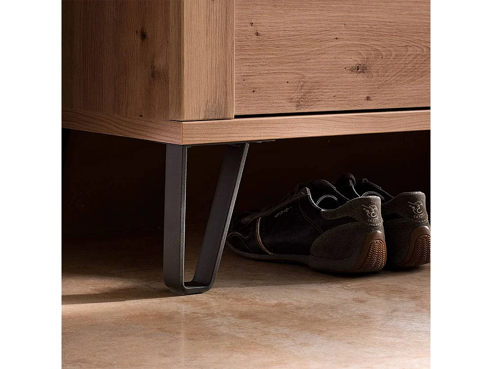 Sitzbank Dielenbank in Wildeichefarben 38 cm tief