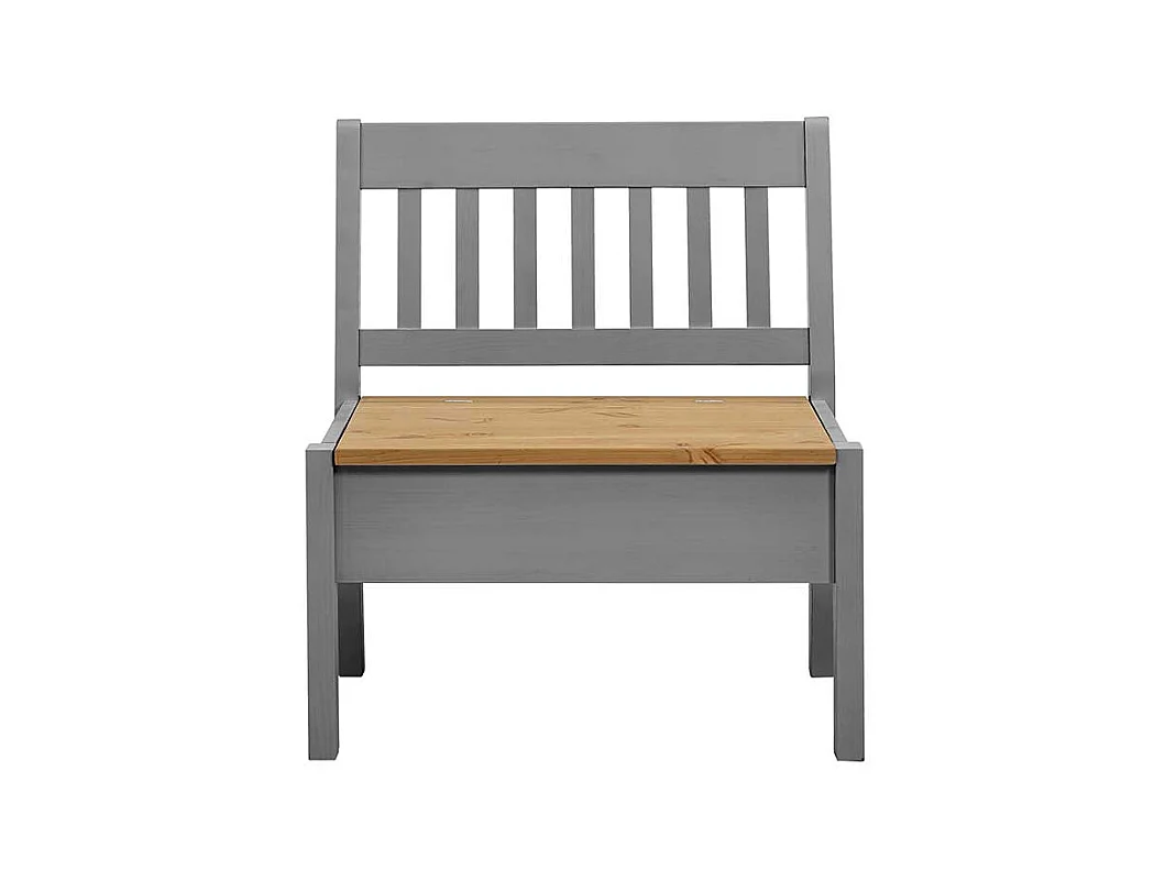 Esszimmerbank in Grau Kiefer massiv Stauraum