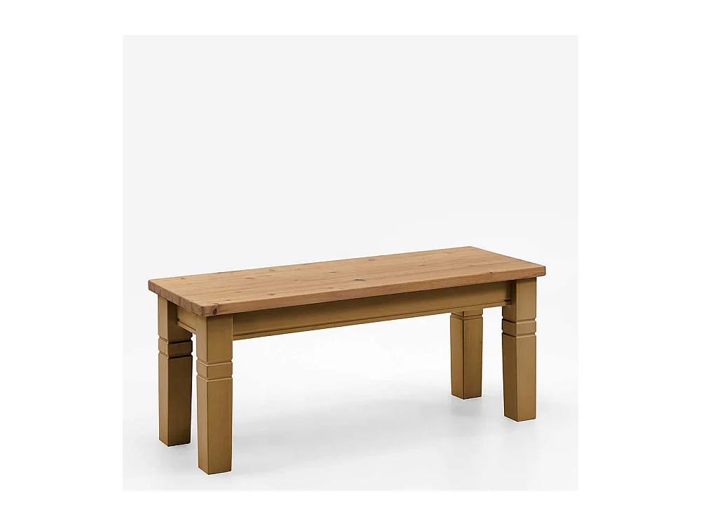 Esstischbank aus Kiefer massiv in Laugenfarben 46 cm Sitzhöhe