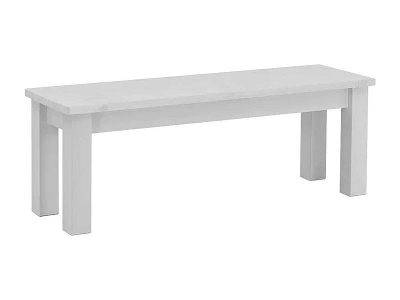 Massivholzbank in Weiß skandinavisches Design