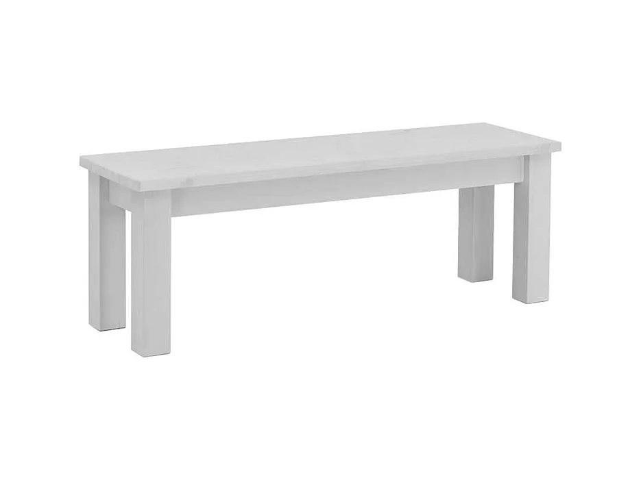 Massivholzbank in Weiß skandinavisches Design