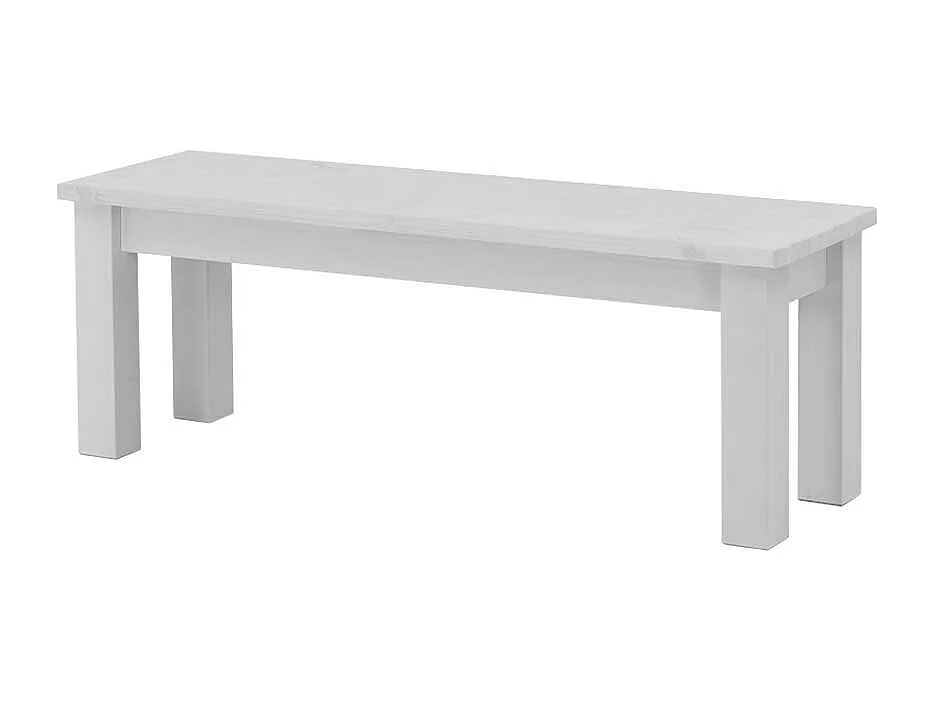 Massivholzbank in Weiß skandinavisches Design