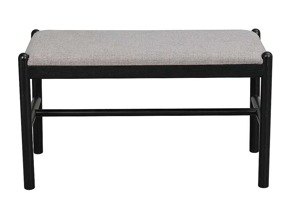 Sitzbank aus Eiche Massivholz Schwarz und Grau