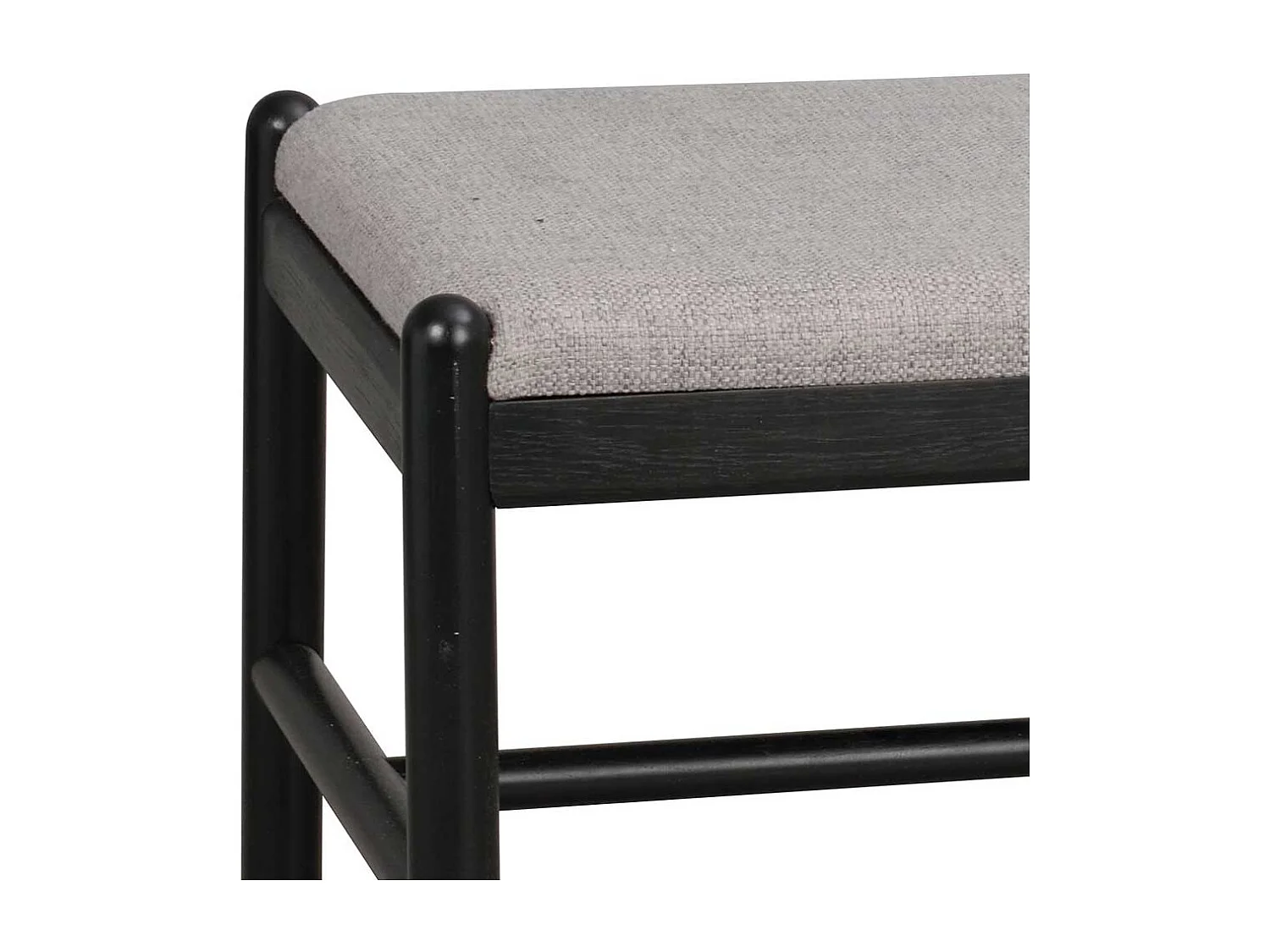 Sitzbank aus Eiche Massivholz Schwarz und Grau