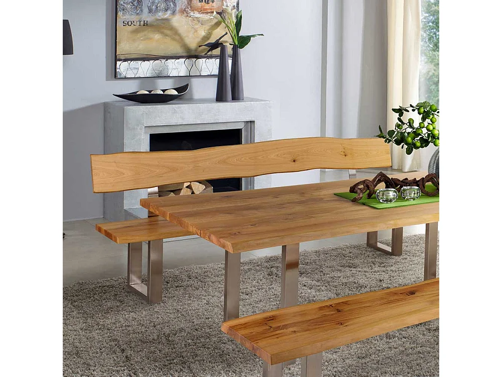 Essbank mit Baumkante Rückenlehne