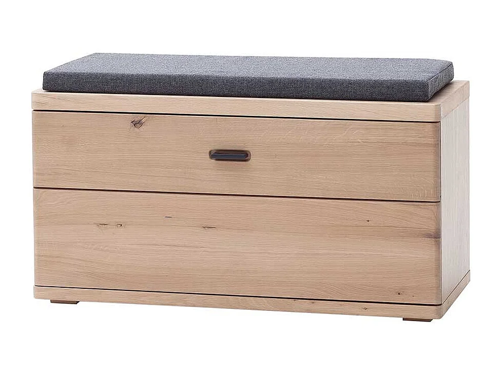 Flurbank in Eiche Bianco furniert Klappe