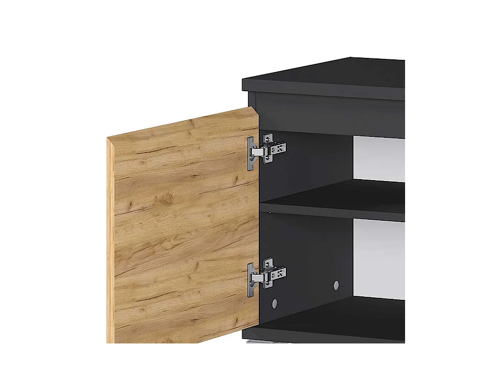 Garderobensitzbank in Wildeichefarben und Anthrazit Made in Germany