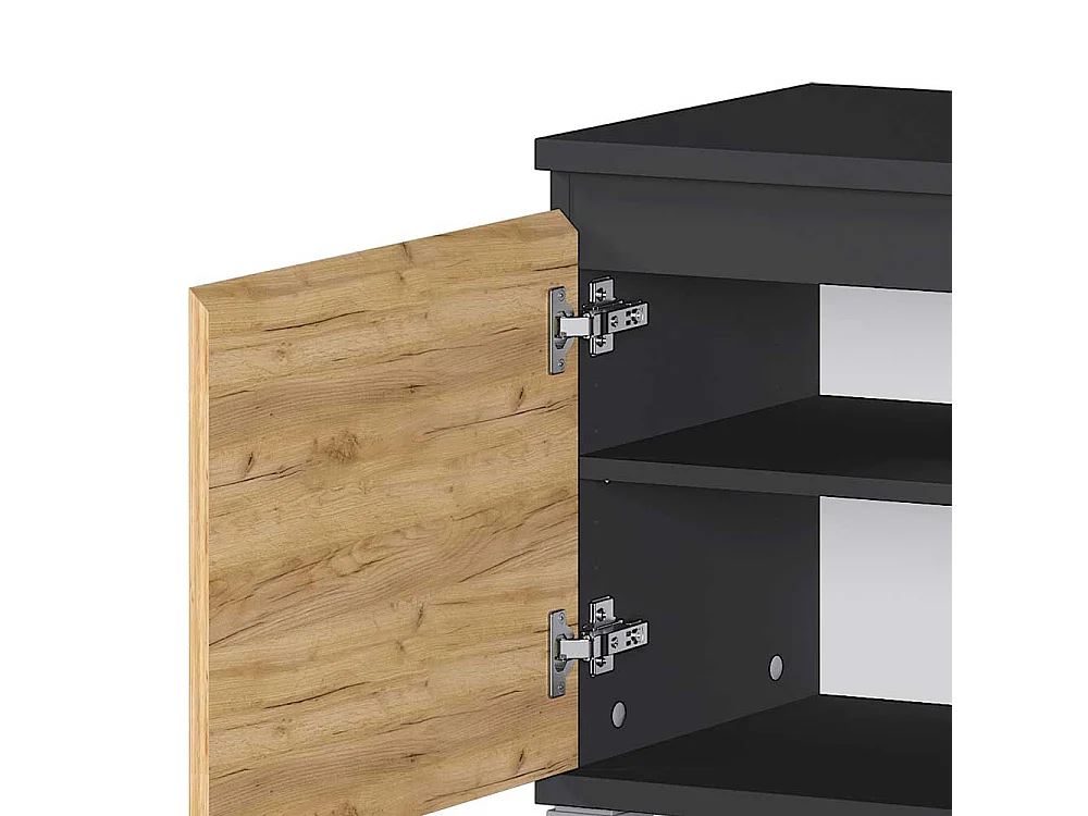 Garderobensitzbank in Wildeichefarben und Anthrazit Made in Germany