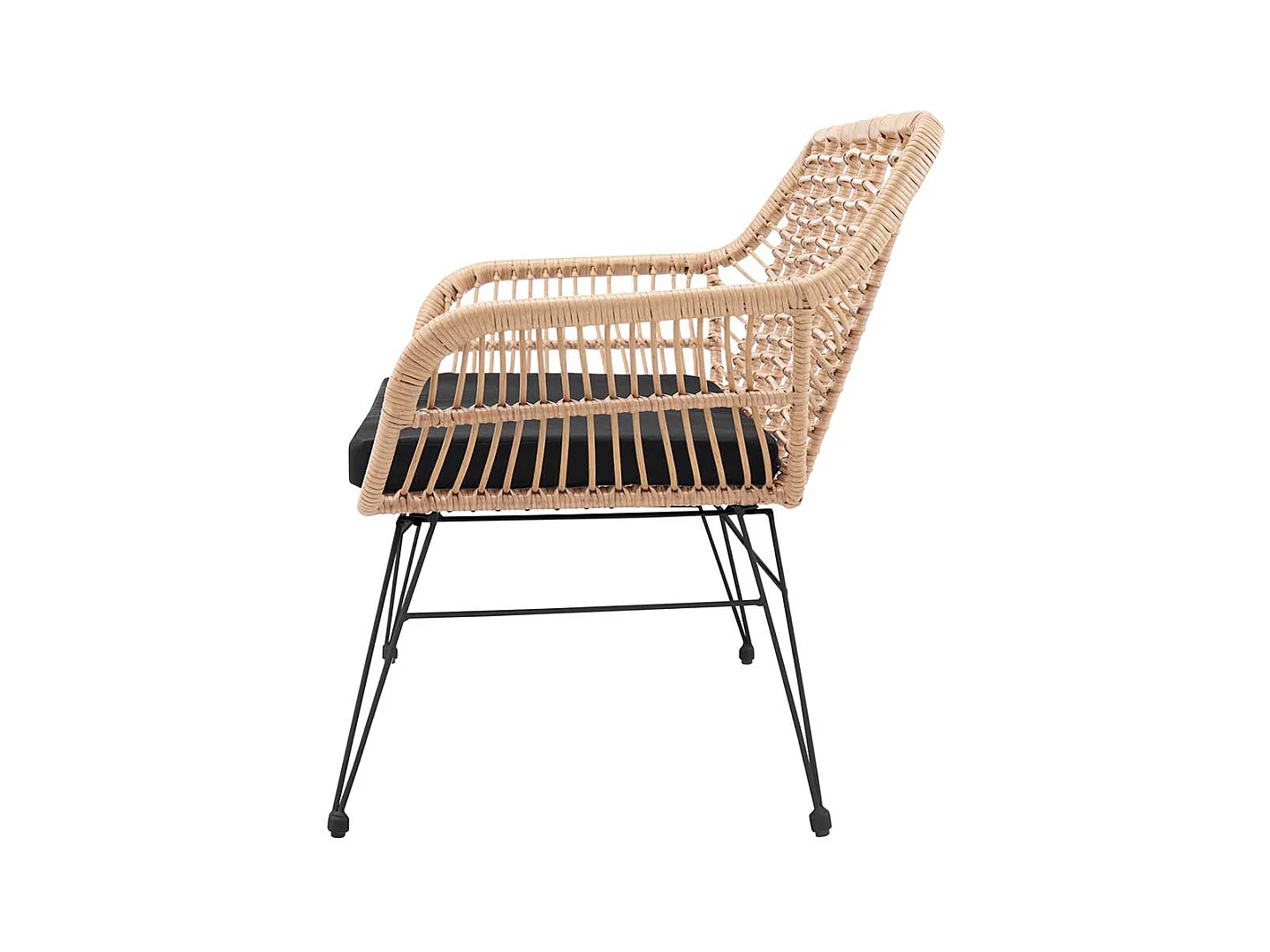 Kunstrattan Bank inklusive Polsterauflage Beige & Schwarz