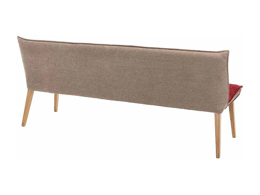 Polsterbank in Rot Beige Webstoff