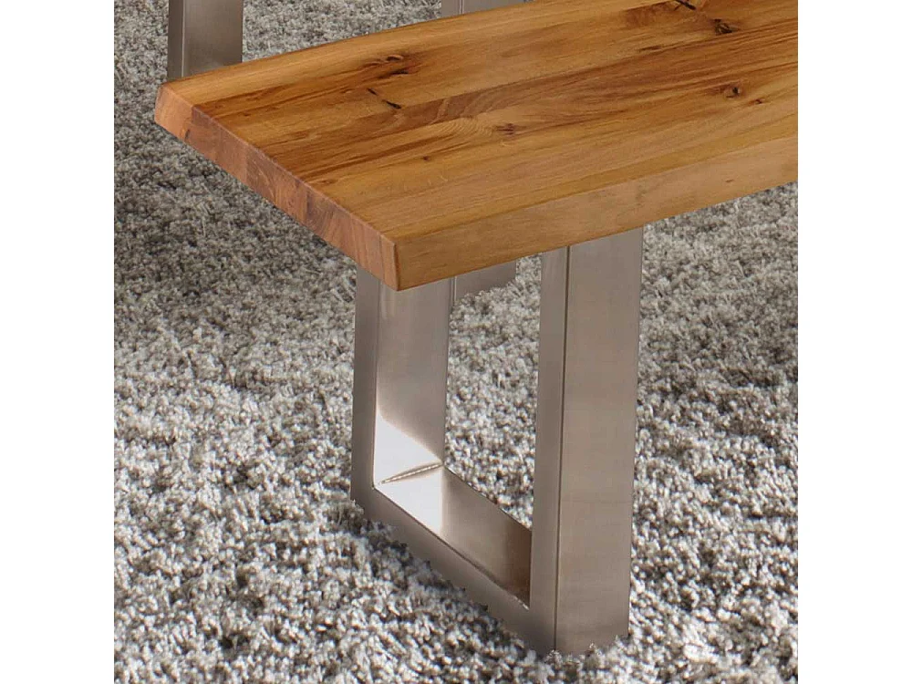 Esszimmerbank mit Baumkante Metallgestell