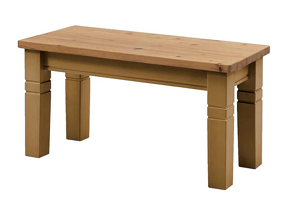 Esstischbank aus Kiefer massiv in Laugenfarben 46 cm Sitzhöhe