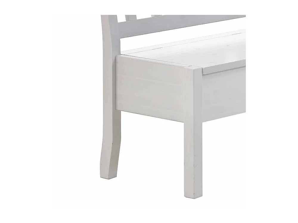 Stauraum Kücheneckbank in Weiß Kiefer Massivholz