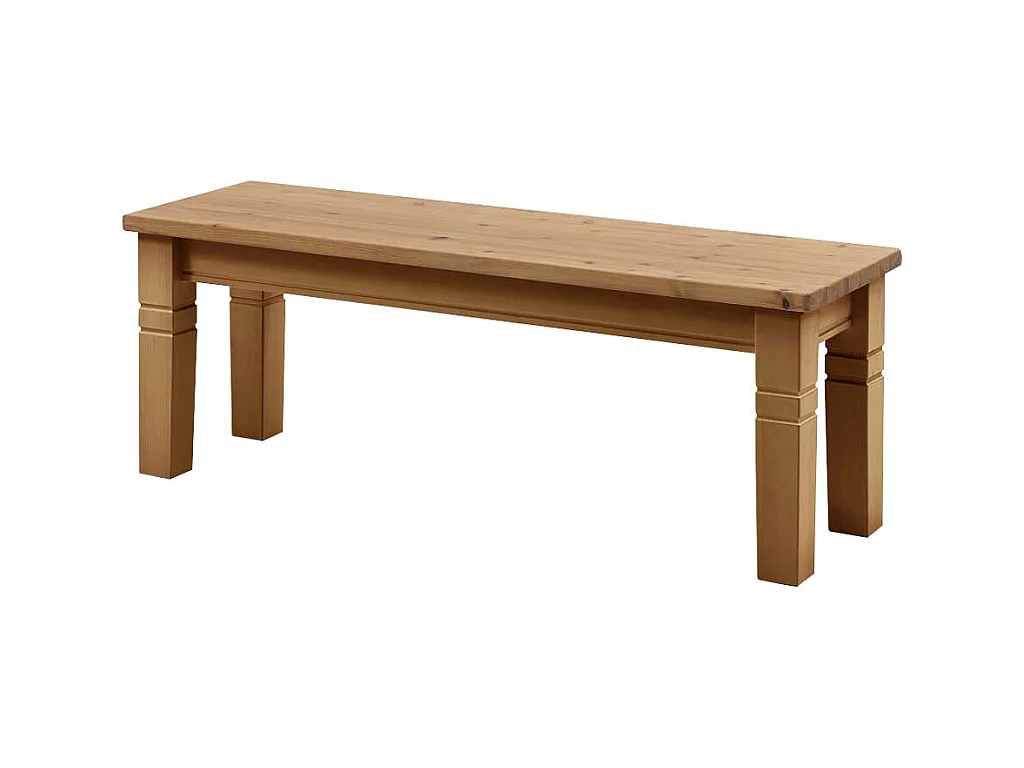 Massivholzbank aus Kiefer ohne Lehne