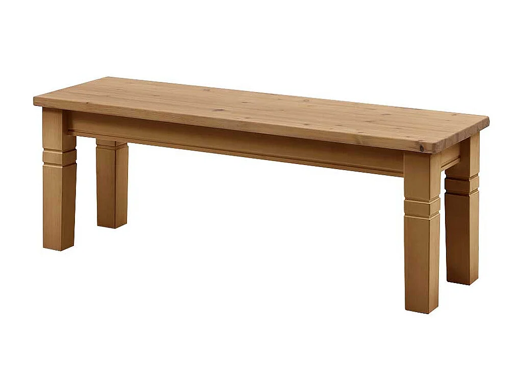 Massivholzbank aus Kiefer ohne Lehne
