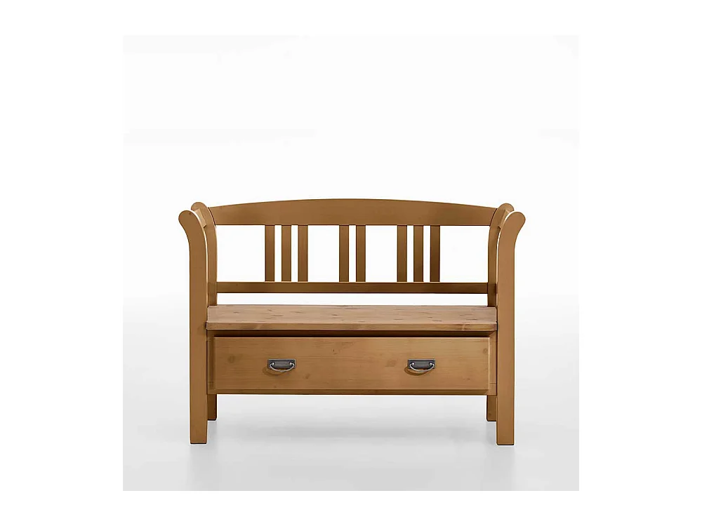 Sitzbank in Kieferfarben Landhausstil