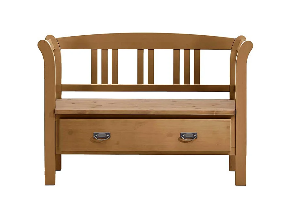 Sitzbank in Kieferfarben Landhausstil