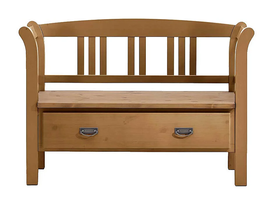 Sitzbank in Kieferfarben Landhausstil