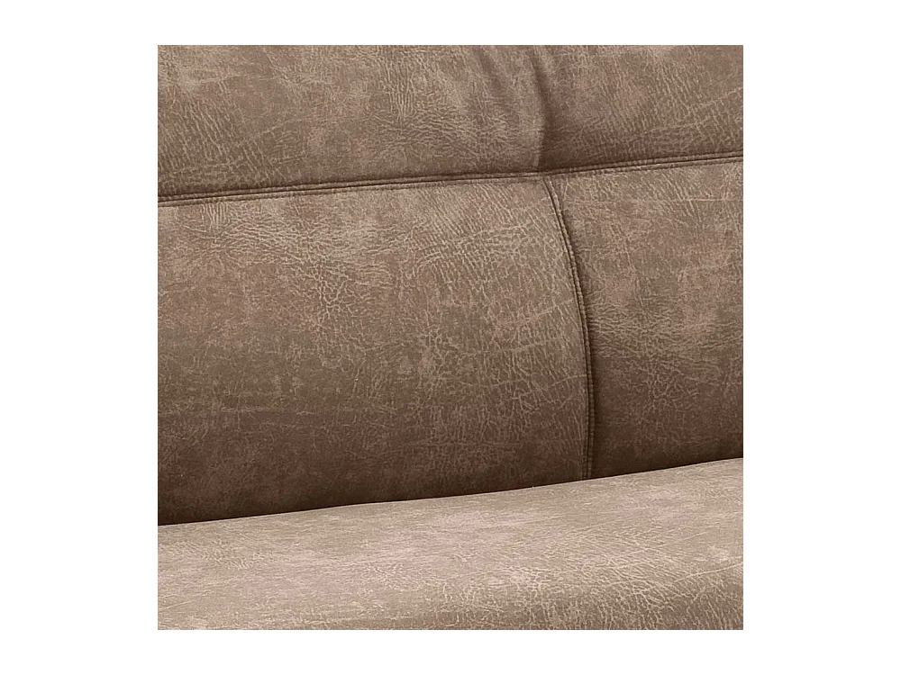 Essbank in Braun Microfaser Bügelgestell aus Edelstahl