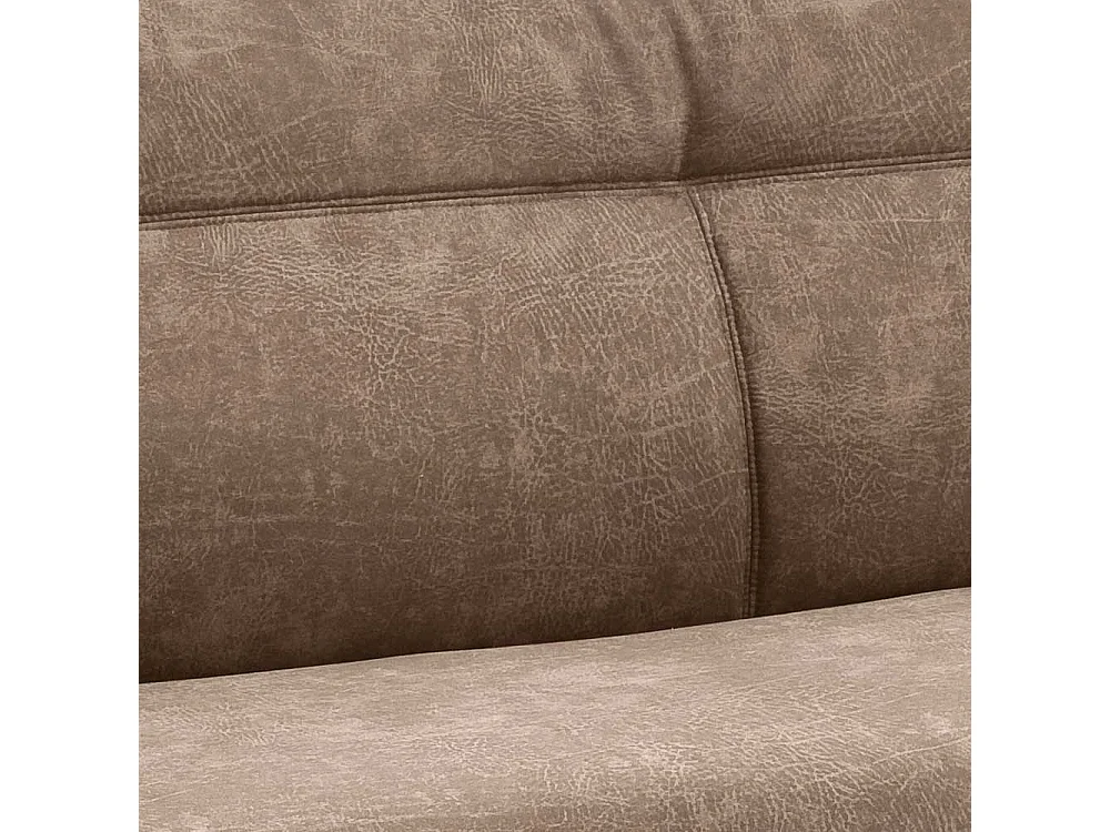 Essbank in Braun Microfaser Bügelgestell aus Edelstahl