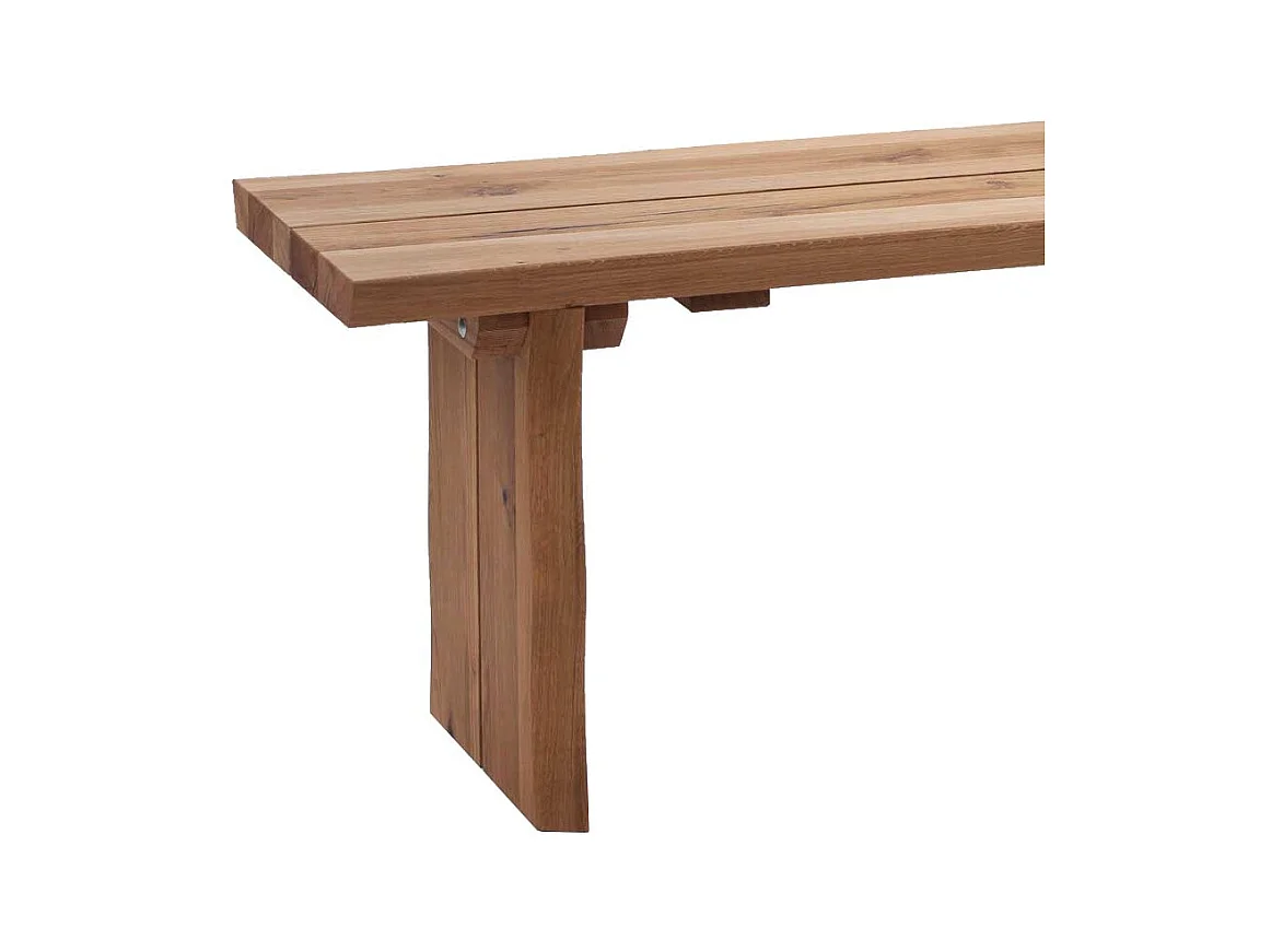 Baumkanten Bank aus Wildeiche massiv geölt