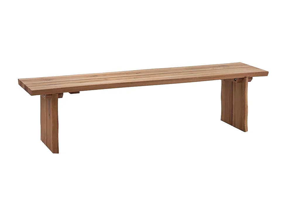 Baumkanten Bank aus Wildeiche massiv geölt