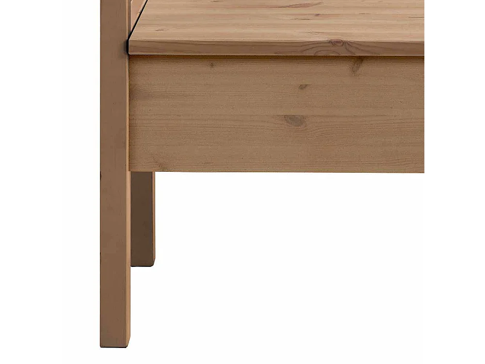 Massivholzbank mit Stauraum Kiefer geölt und gebeizt