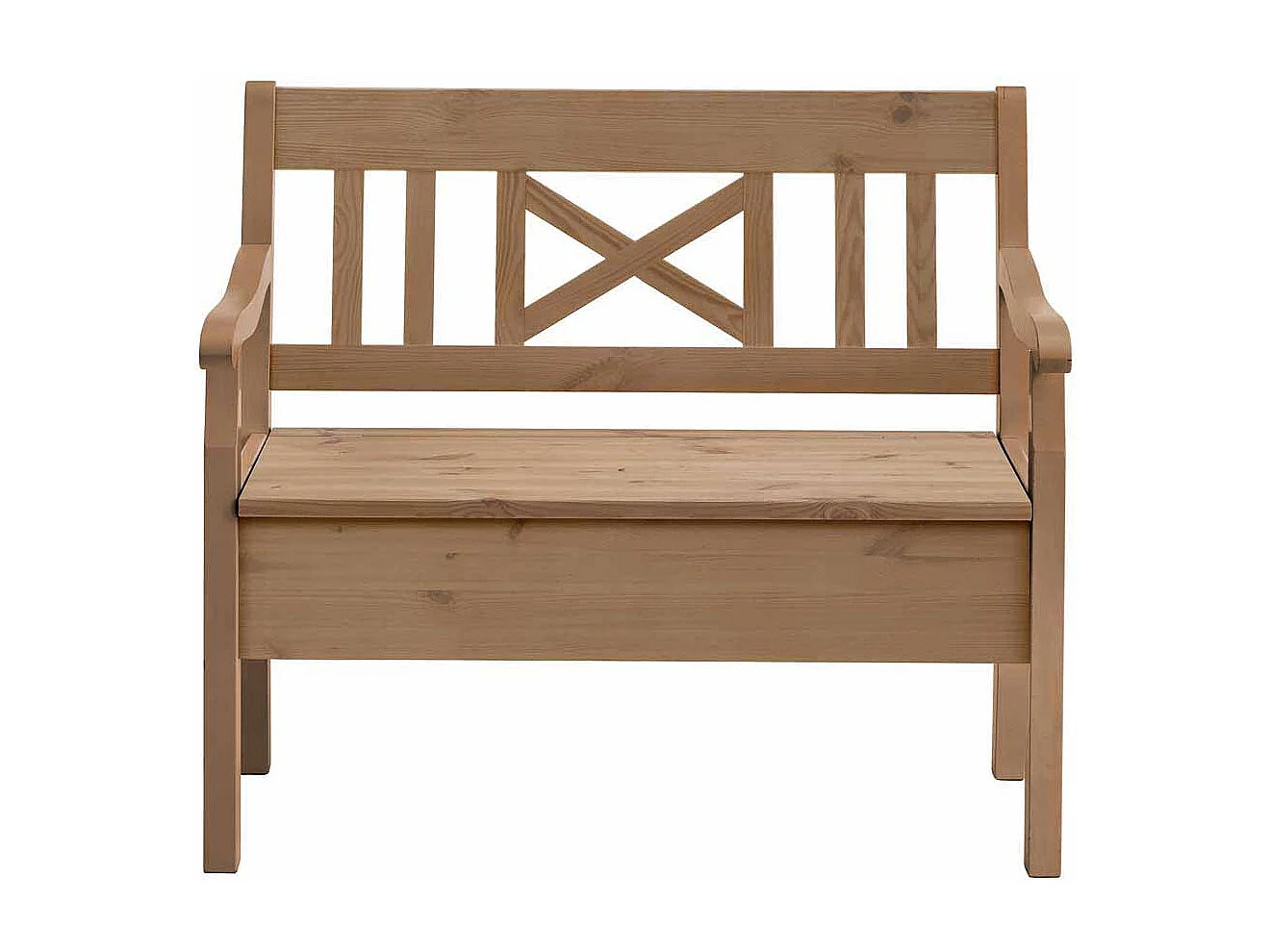Massivholzbank mit Stauraum Kiefer geölt und gebeizt