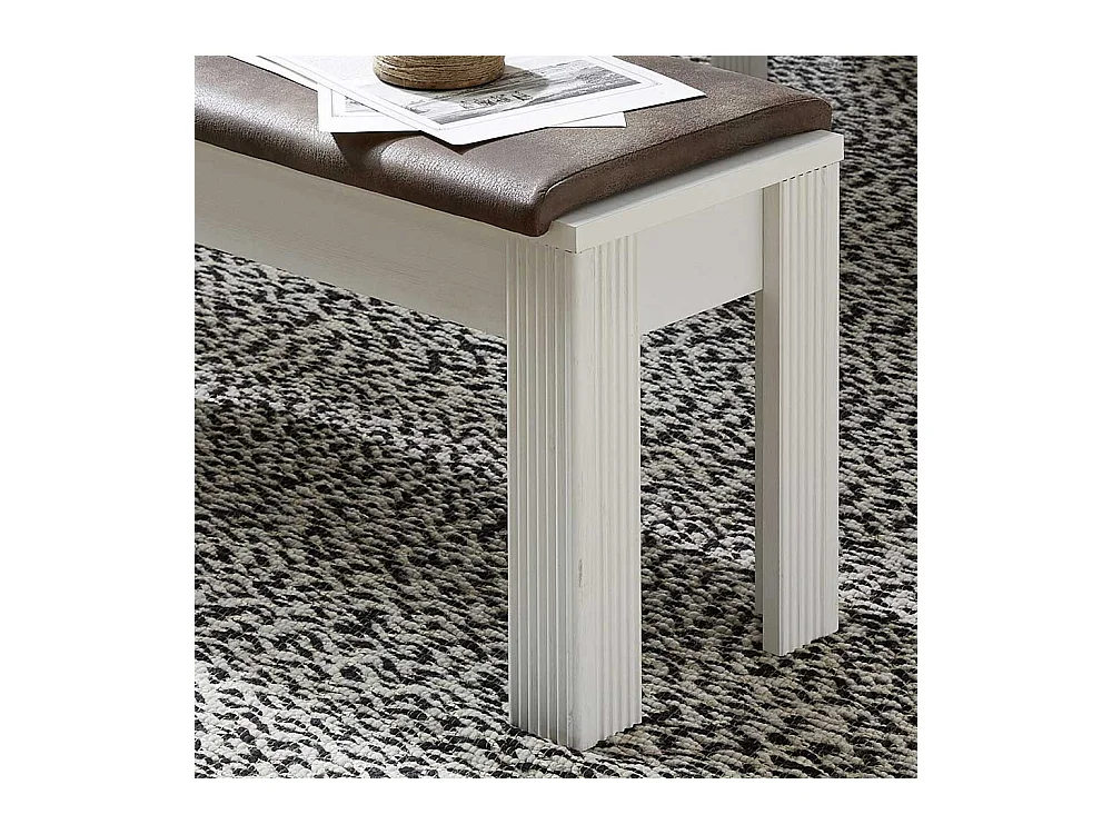 Küchenbank in Weiß Polsterauflage