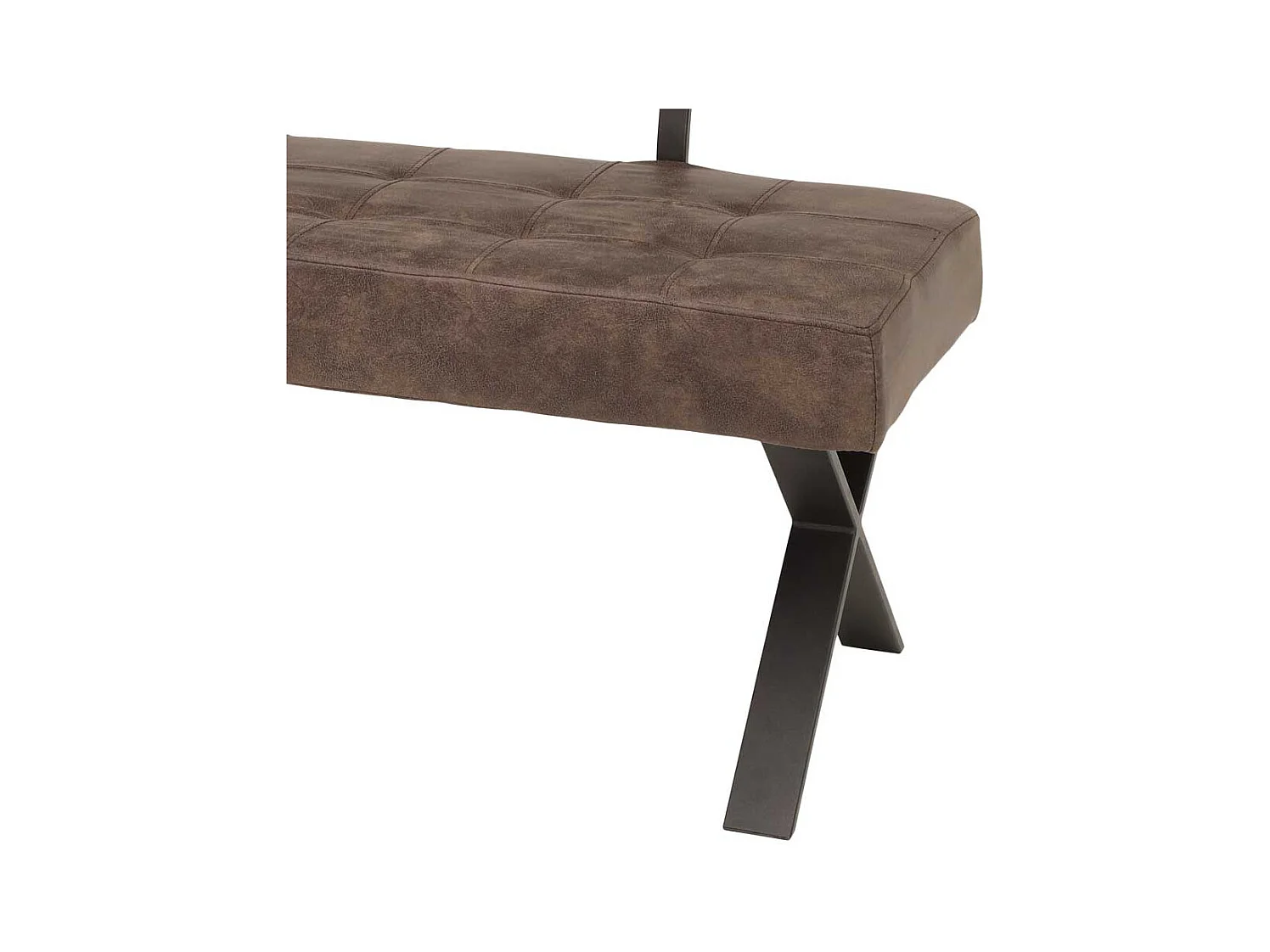 Esszimmer Polsterbank in Braun Stoff Metall
