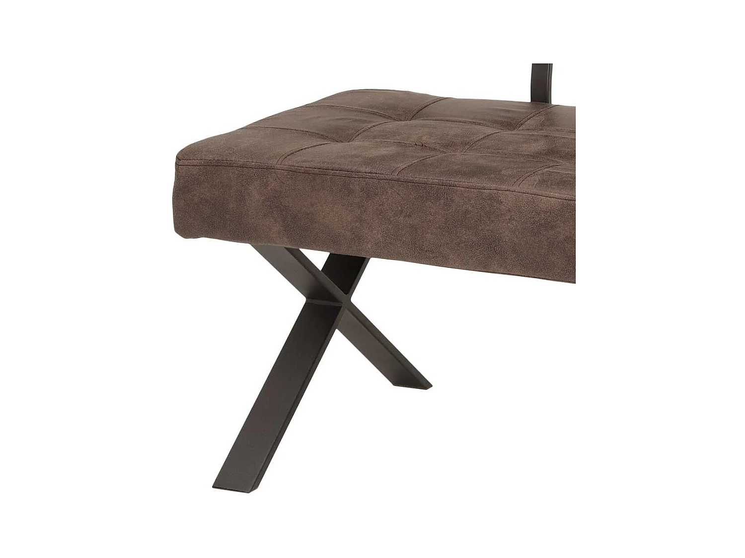 Esszimmer Polsterbank in Braun Stoff Metall