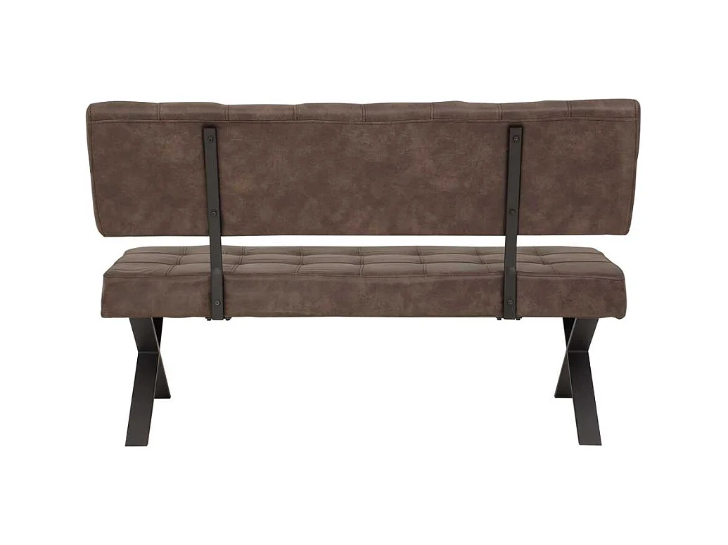 Esszimmer Polsterbank in Braun Stoff Metall