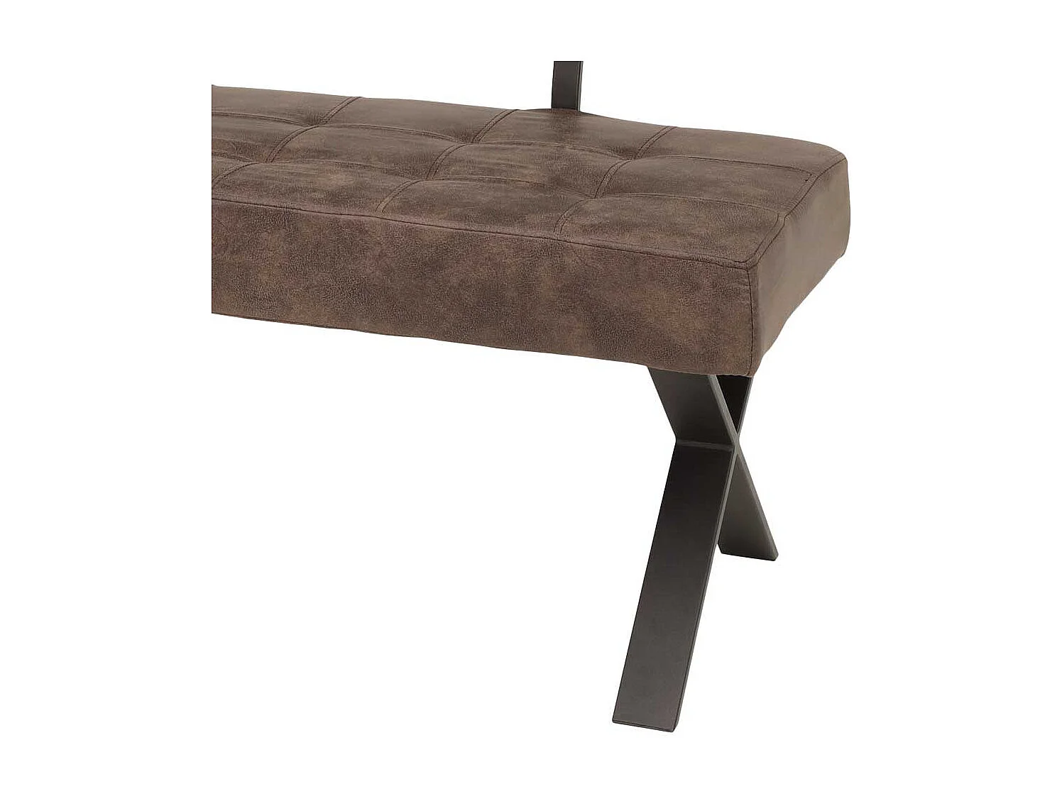 Esszimmer Polsterbank in Braun Stoff Metall