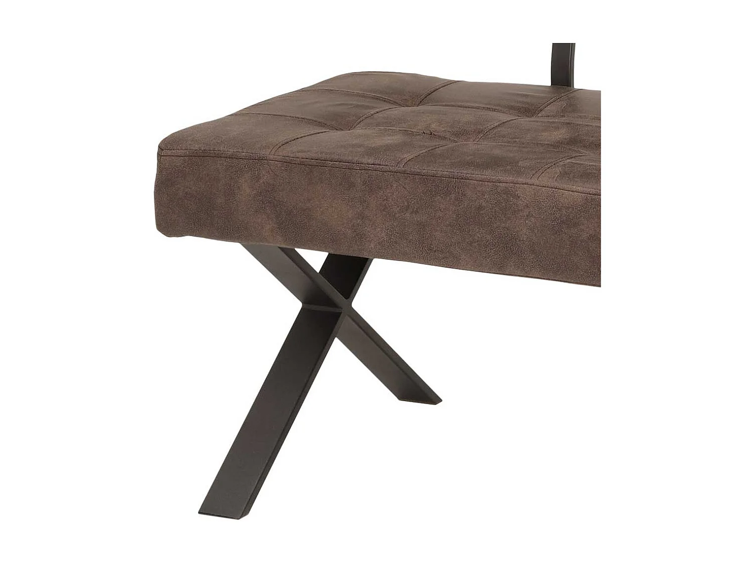 Esszimmer Polsterbank in Braun Stoff Metall