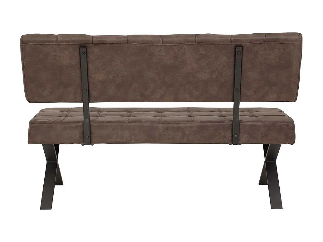 Esszimmer Polsterbank in Braun Stoff Metall