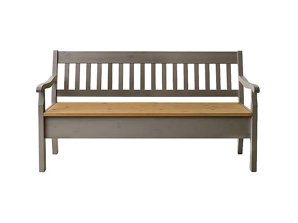 Essbank in Grau Stauraum