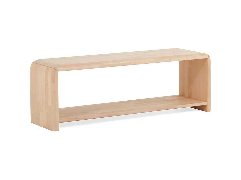 Bettbank aus Buche Massivholz Ablage