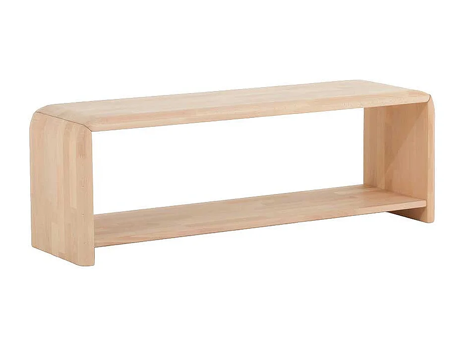 Bettbank aus Buche Massivholz Ablage