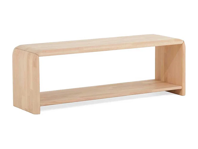 Bettbank aus Buche Massivholz Ablage