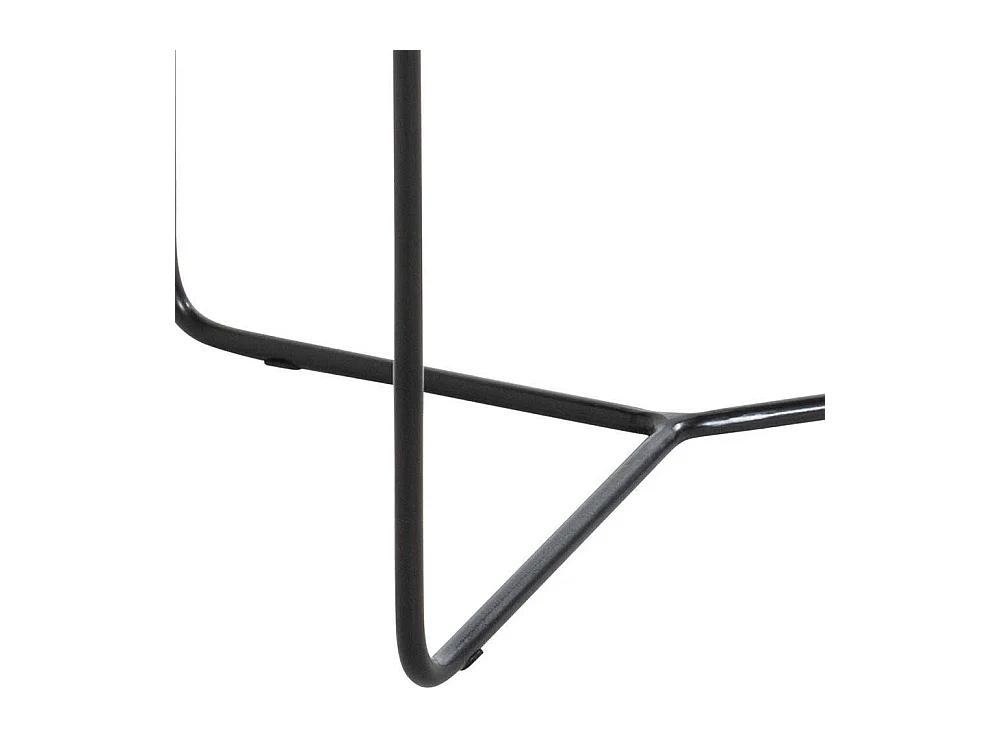 Ledersitzbank im Industry und Loft Stil Bügelgestell aus Metall