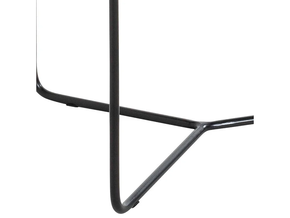 Ledersitzbank im Industry und Loft Stil Bügelgestell aus Metall