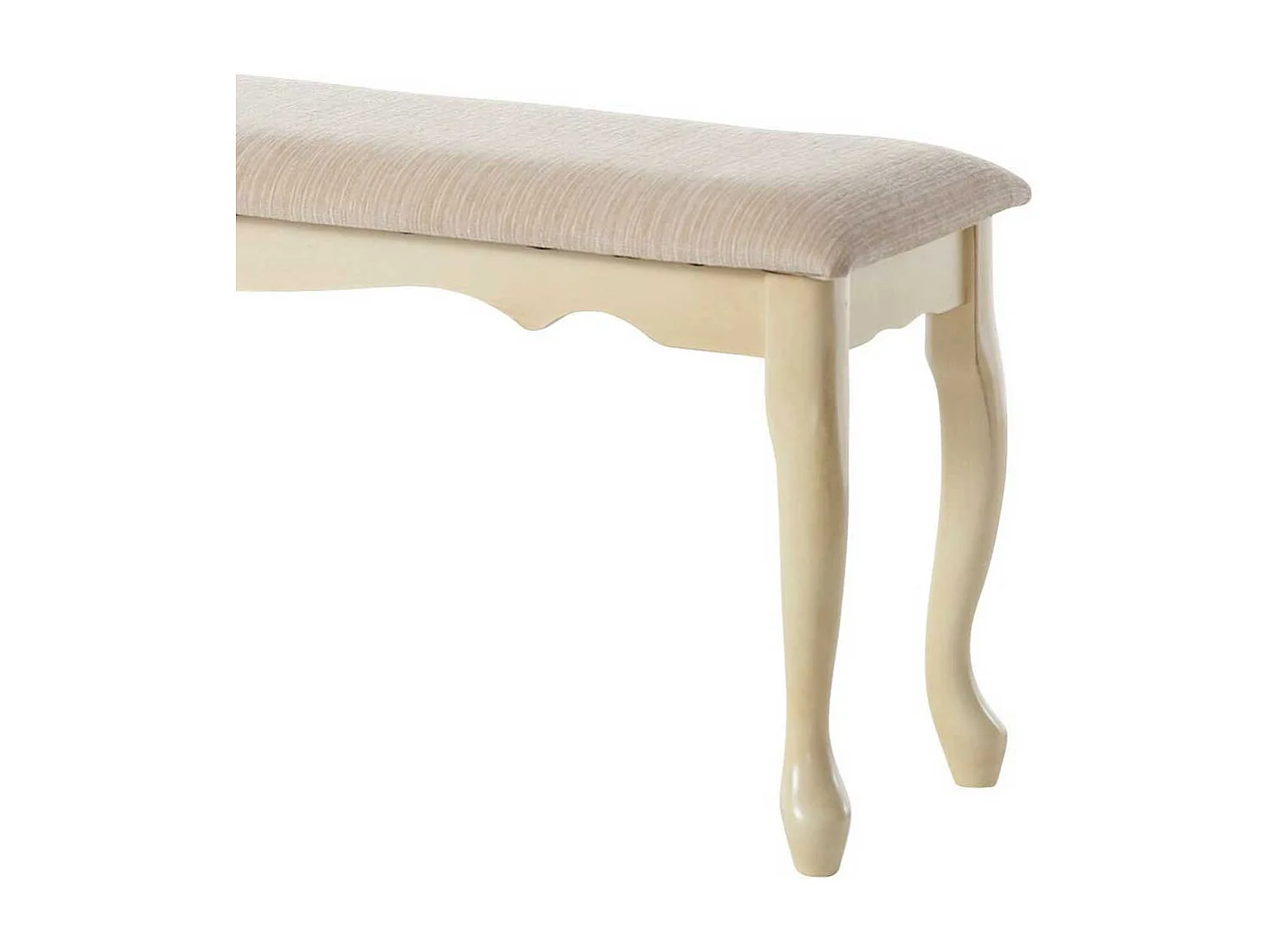 Ankleidebank in Creme Weiß Vintage Design