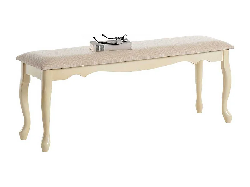 Ankleidebank in Creme Weiß Vintage Design