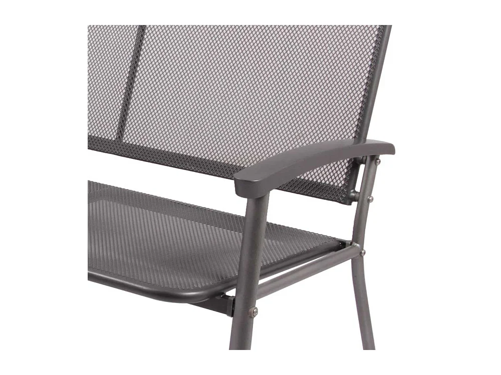 Terrassenbank aus Alu Armlehnen