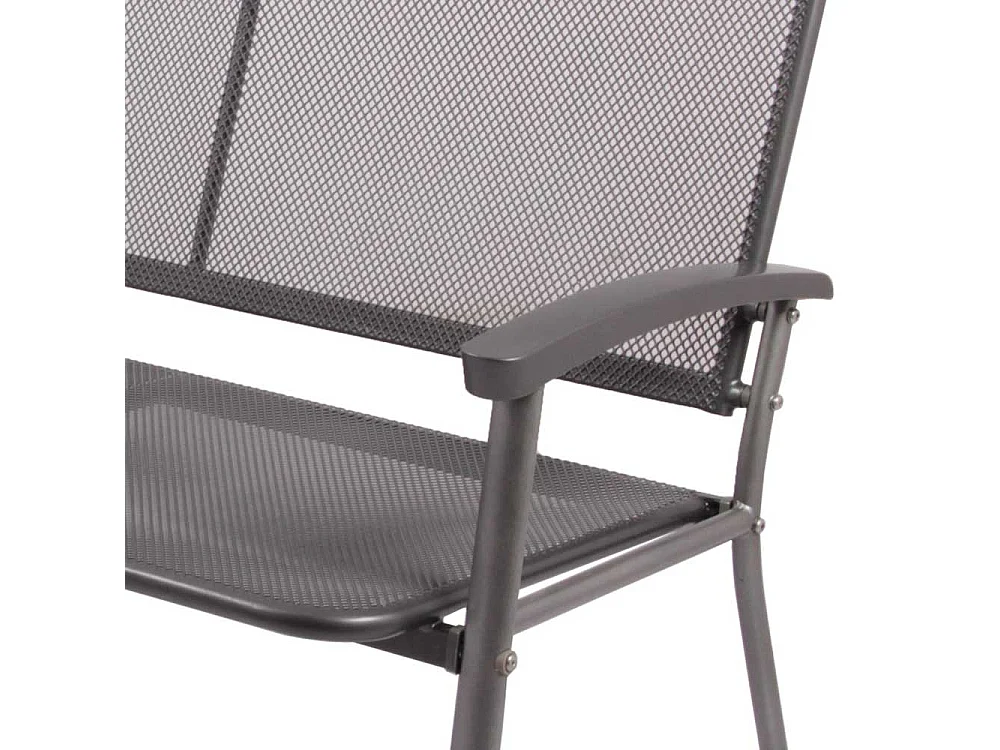 Terrassenbank aus Alu Armlehnen