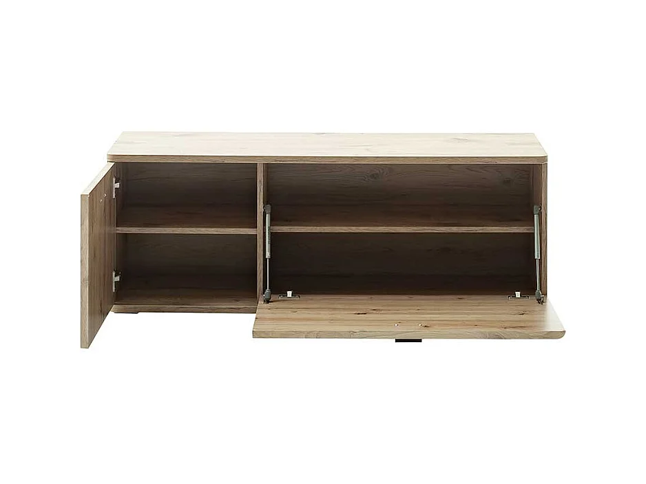 Garderobenbank Flur mit Klappe in Wildeichefarben 130 cm breit