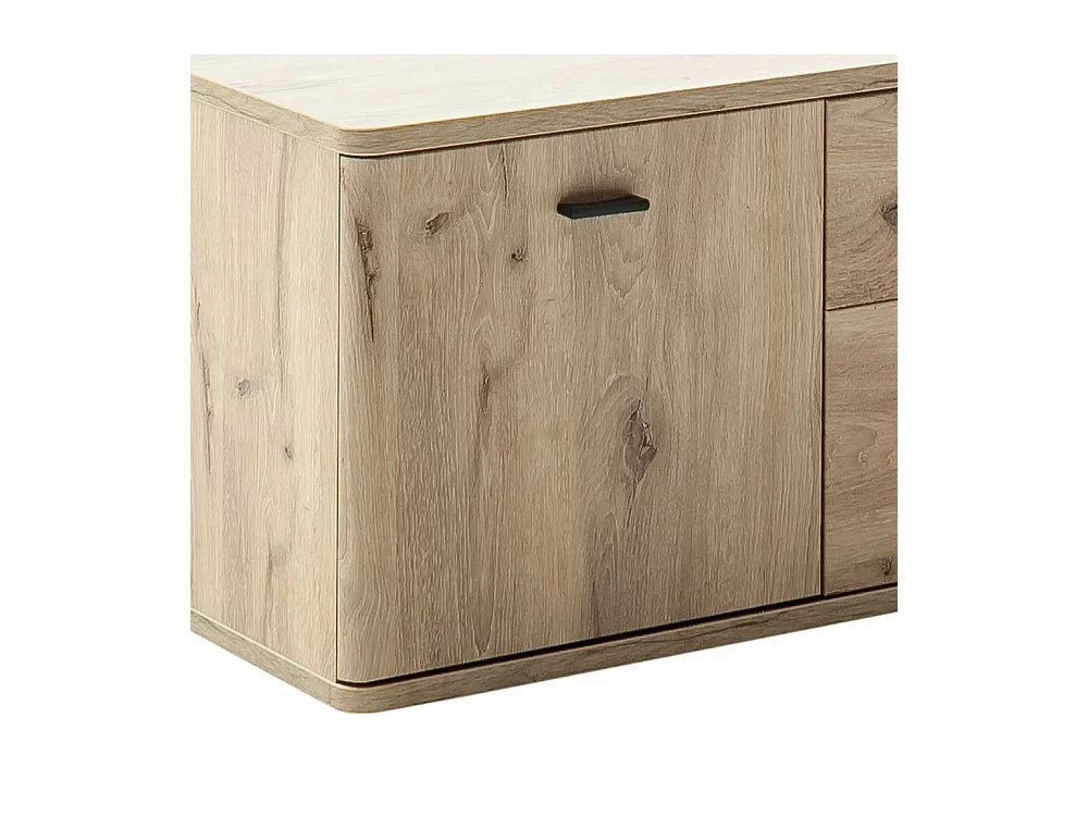 Garderobenbank Flur mit Klappe in Wildeichefarben 130 cm breit