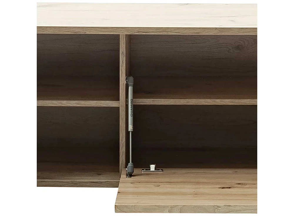 Garderobenbank Flur mit Klappe in Wildeichefarben 130 cm breit